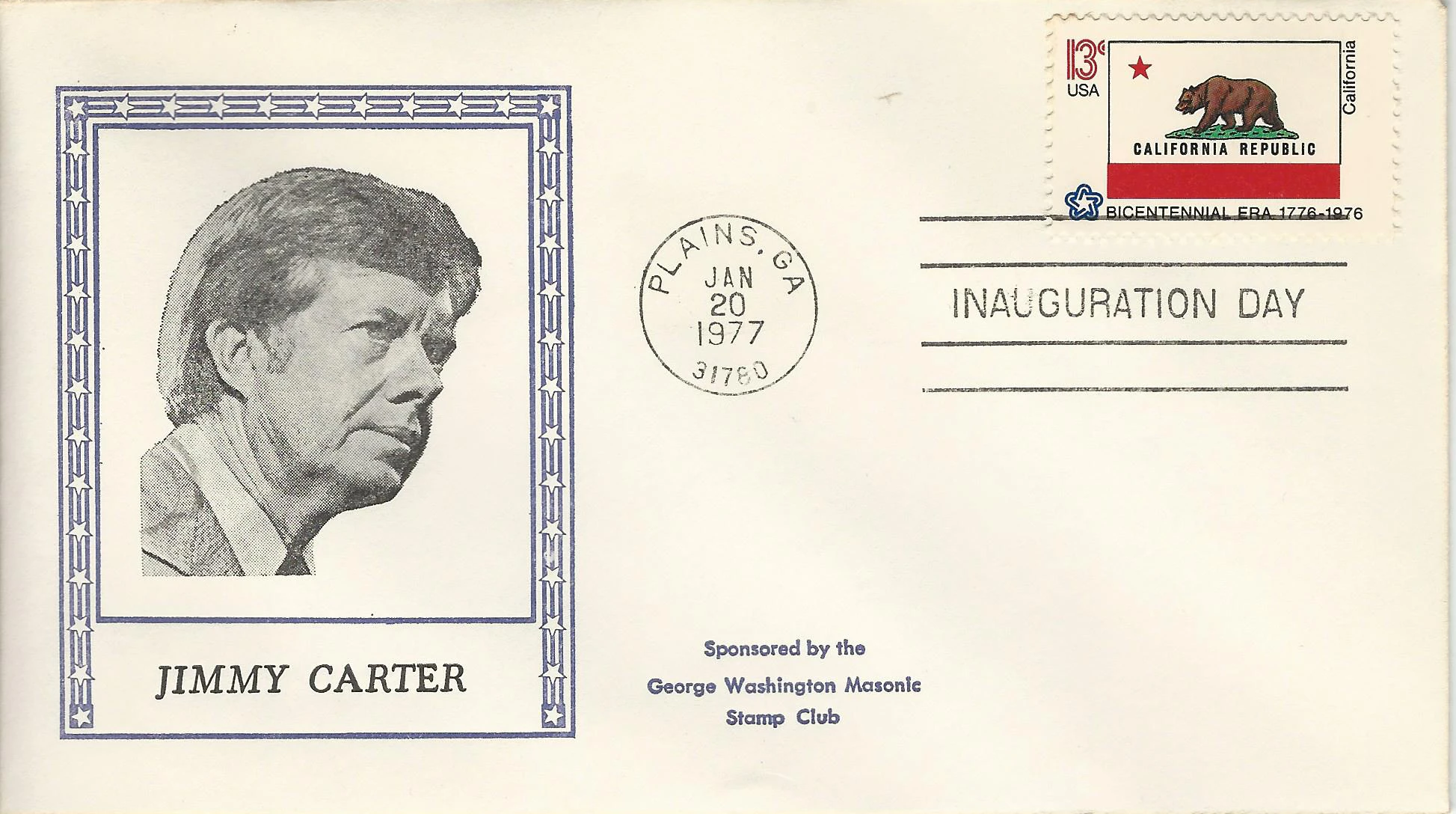 Inauguration Jimmy Carter Postmark #1: Washington, DC —&hellip;